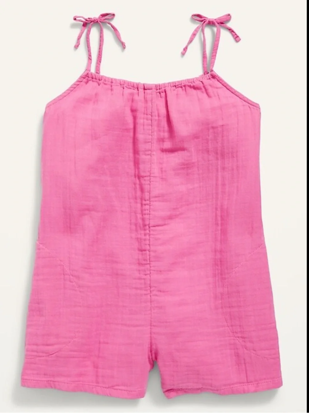 Old Navy Double-Weave Decorative Shoulder-Tie Romper for Girls